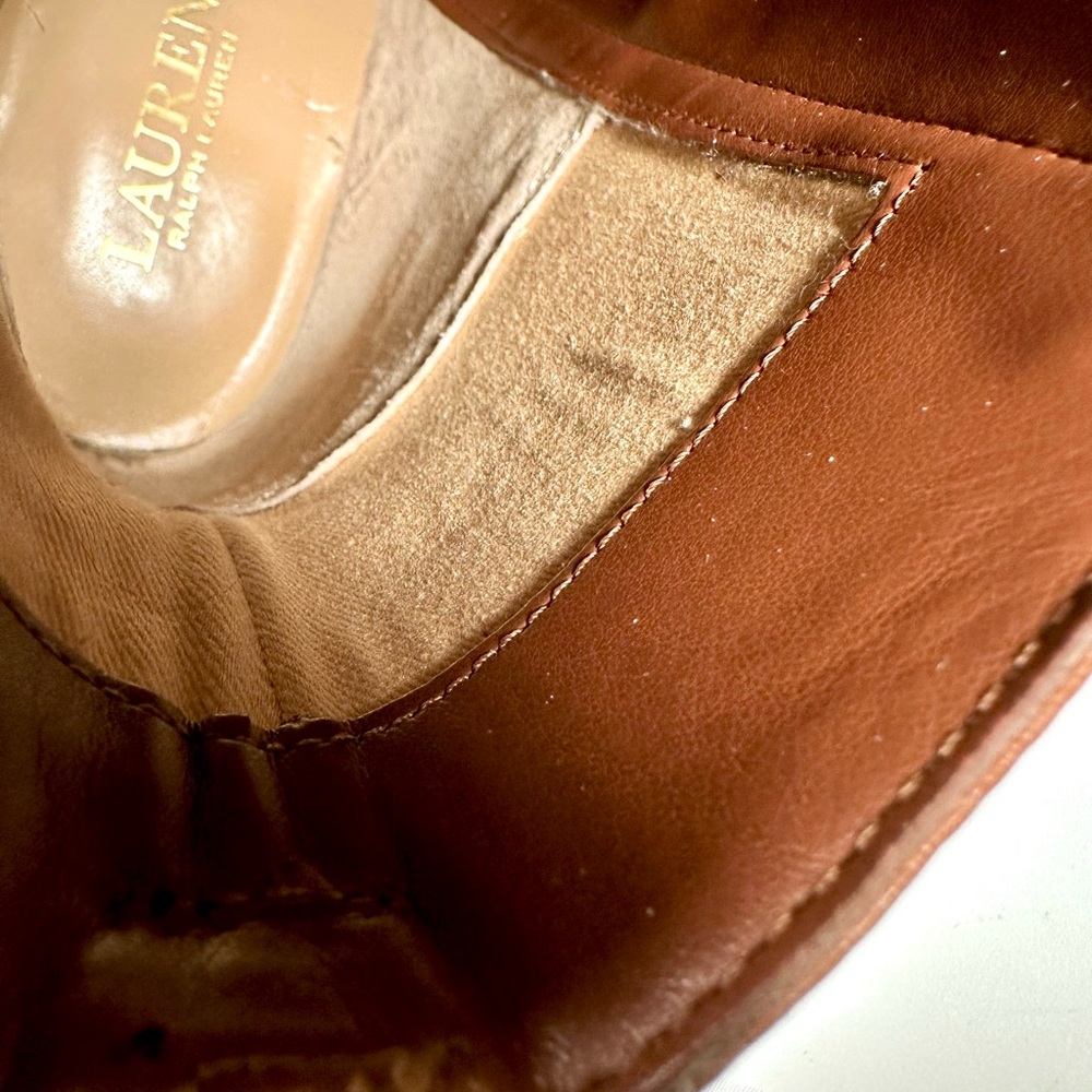 Lauren Ralph Lauren Briele Brown Leather Boots  US 9.5 B - Picture 15 of 16